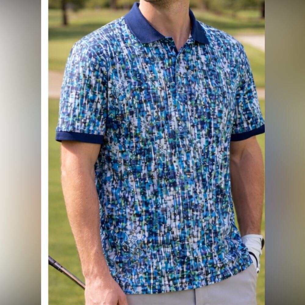 Robert Graham Pechia Polo Shirt XL Skulls Multicolor Short Sleeve Classic